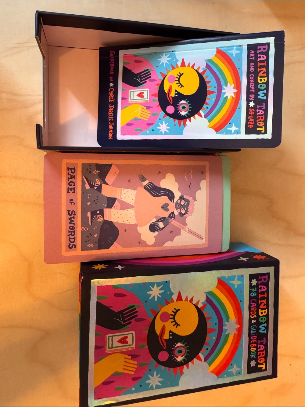 Rainbow Tarot Cards Deck - Multicolor Tarot Trading Cards for Women Accessories